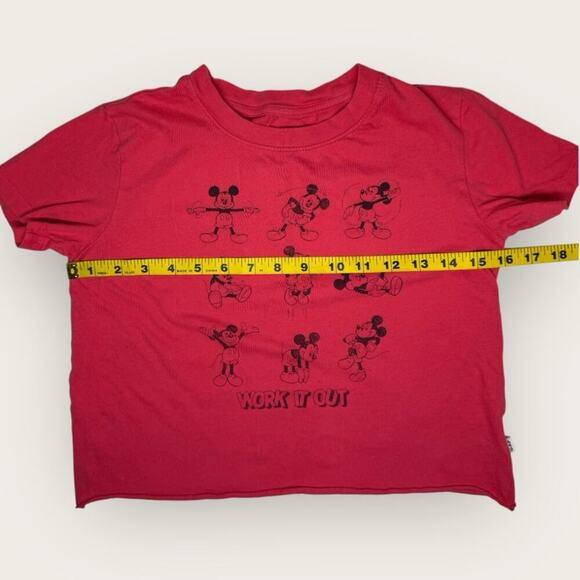Gap Kids | Disney Mickey Mouse "Work It Out" Graphic Tee | Red | (M 8-9Y) - Picture 5 of 11